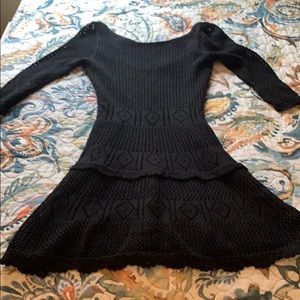 Moda Int’l crochet sweater dress with lining